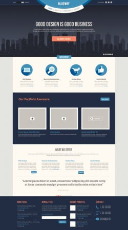 Flat Website Template