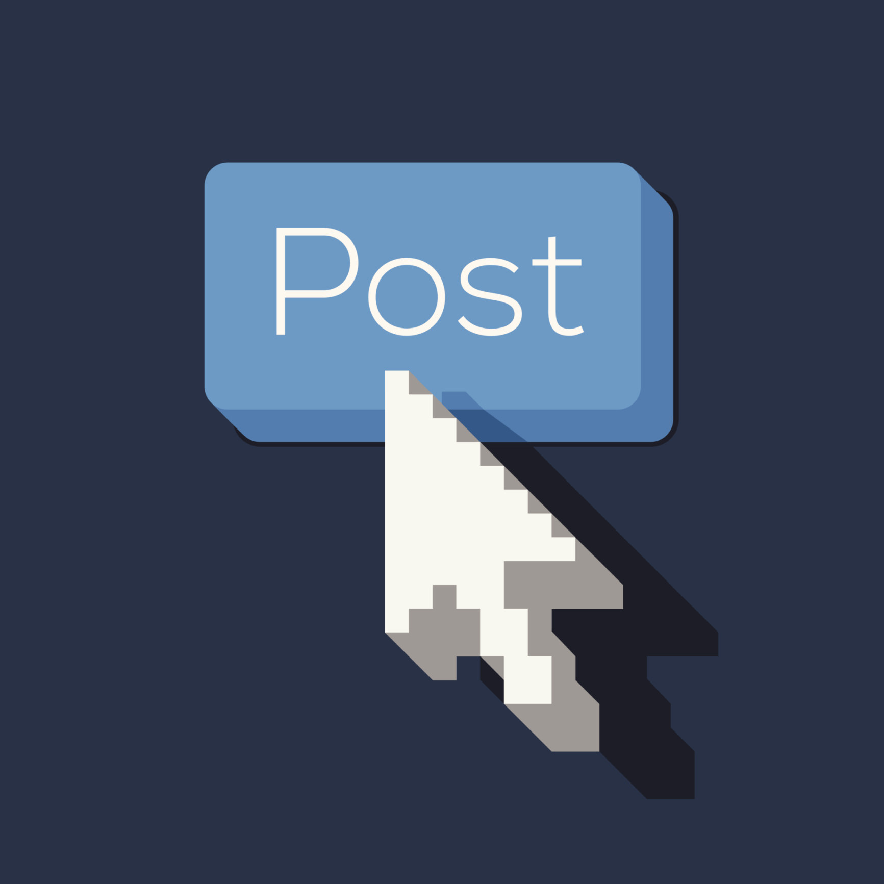 Post Button with Arrow Shaped Cursor