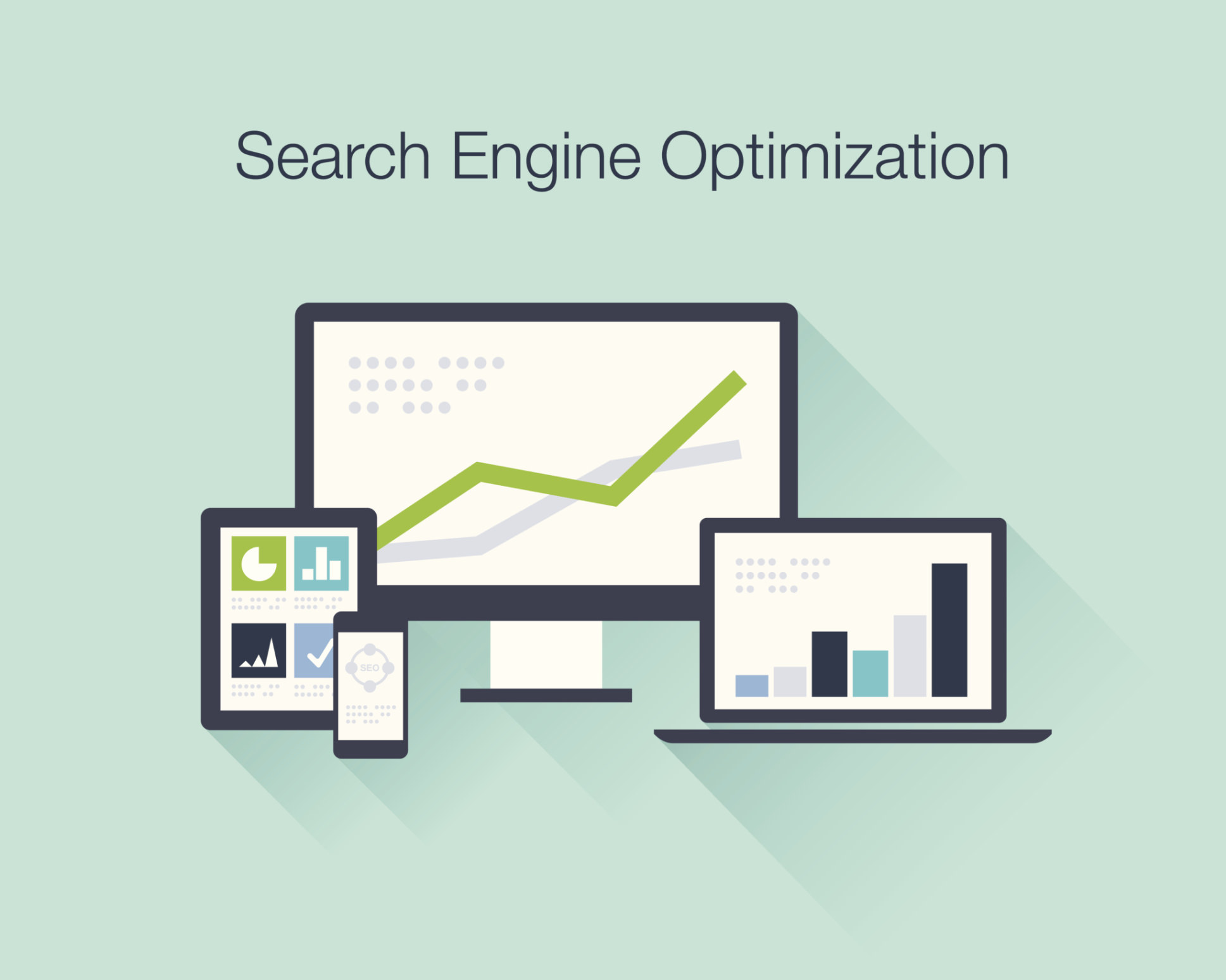 Search Engine Optimization flat icon illustration SEO concept